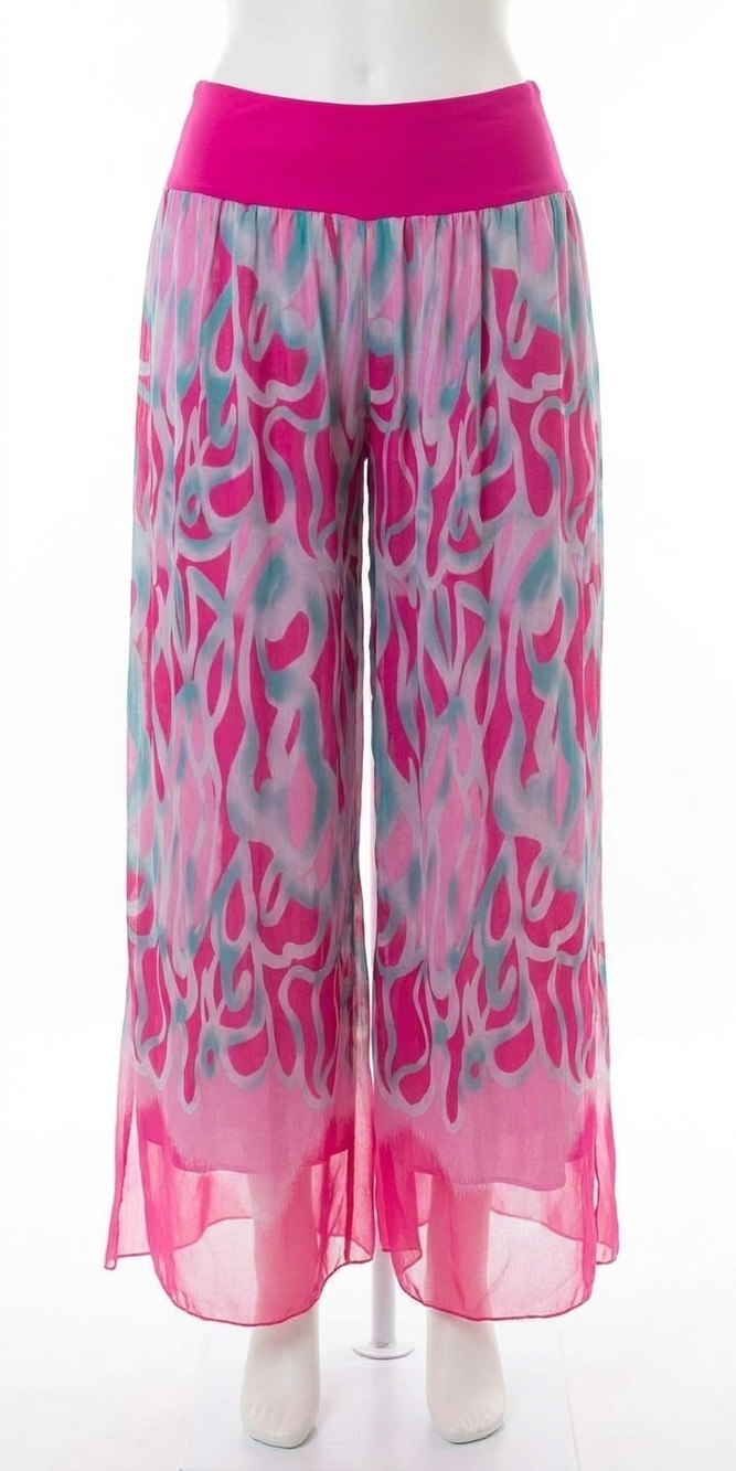 NEW GIGI MODA jasmin turbinio slit pant in hot pink